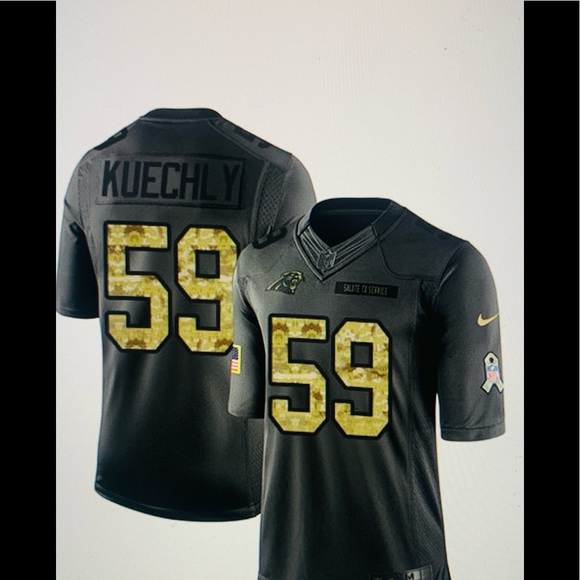 Carolina Panthers Luke Kuechly 2017 salute to service jersey New w/tags - Picture 8 of 12